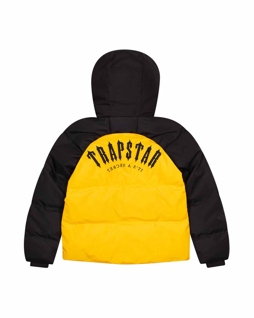 TRAPSTAR IRONGATE ARCH PUFFER JACKET AW23 - YELLOW & BLACK