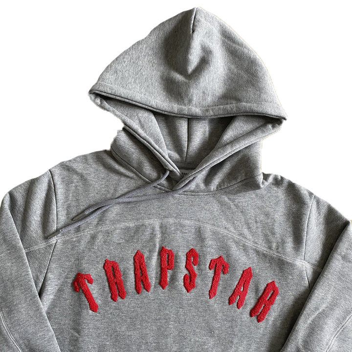 TRAPSTAR IRONGATE ARCH PANEL TRACKSUIT - RED & GREY