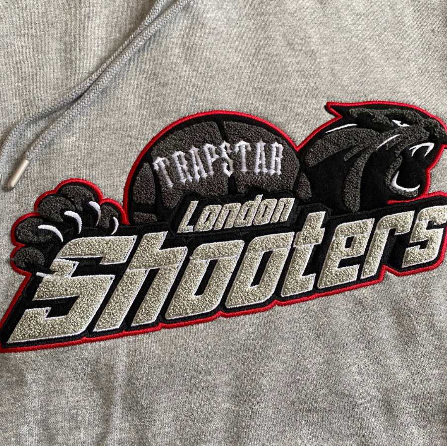 TRAPSTAR SHOOTERS HOODED TRACKSUIT - GREY & RED