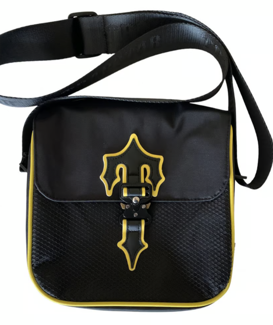 TRAPSTAR IRONGATE CROSS-BODY BAG 1.0 - BLACK & YELLOW