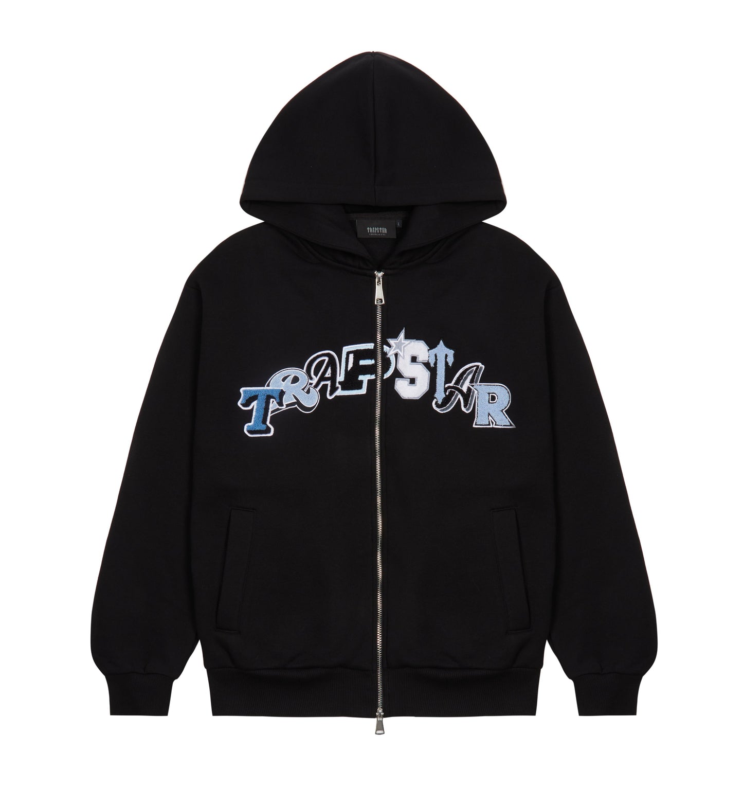 TRAPSTAR WILDCARD ZIP CHENILLE TRACKSUIT - BLACK & BLUE