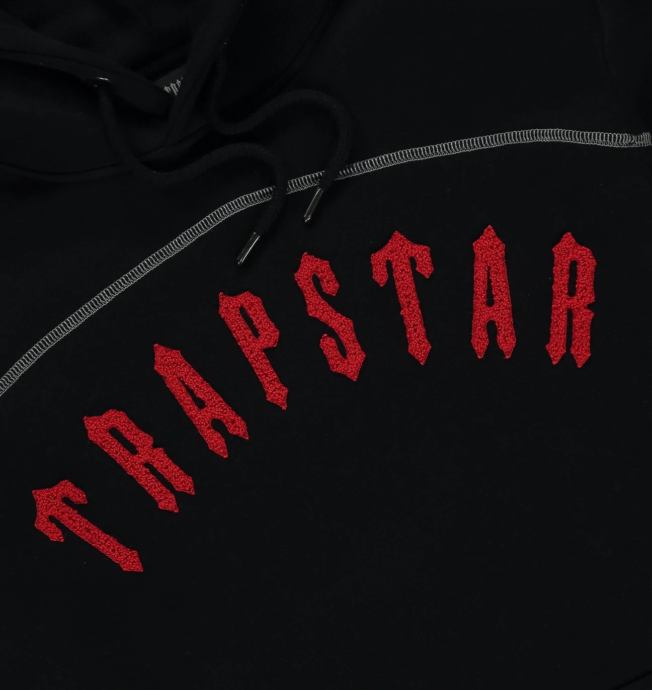 TRAPSTAR IRONGATE ARCH PANEL TRACKSUIT - RED & BLACK