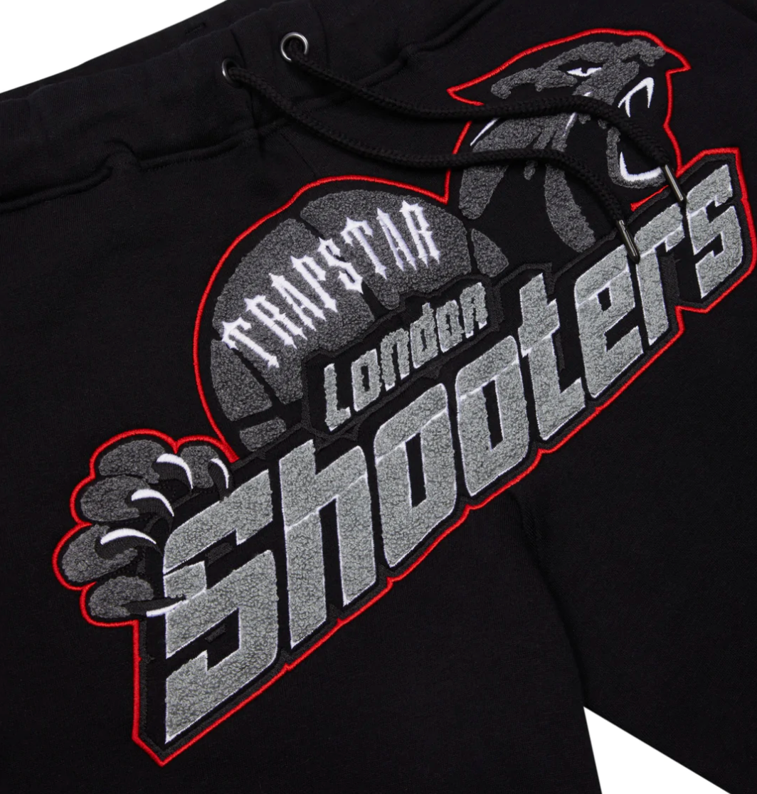 TRAPSTAR SHOOTERS HOODED TRACKSUIT - BLACK & RED