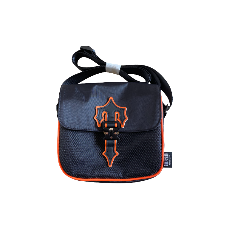 TRAPSTAR IRONGATE CROSS-BODY BAG 1.0 - ORANGE & BLACK