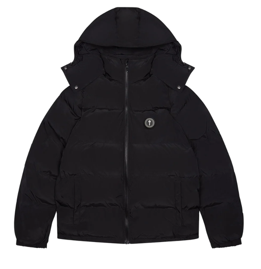 TRAPSTAR IRONGATE JACKET DETACHABLE HOOD - BLACK