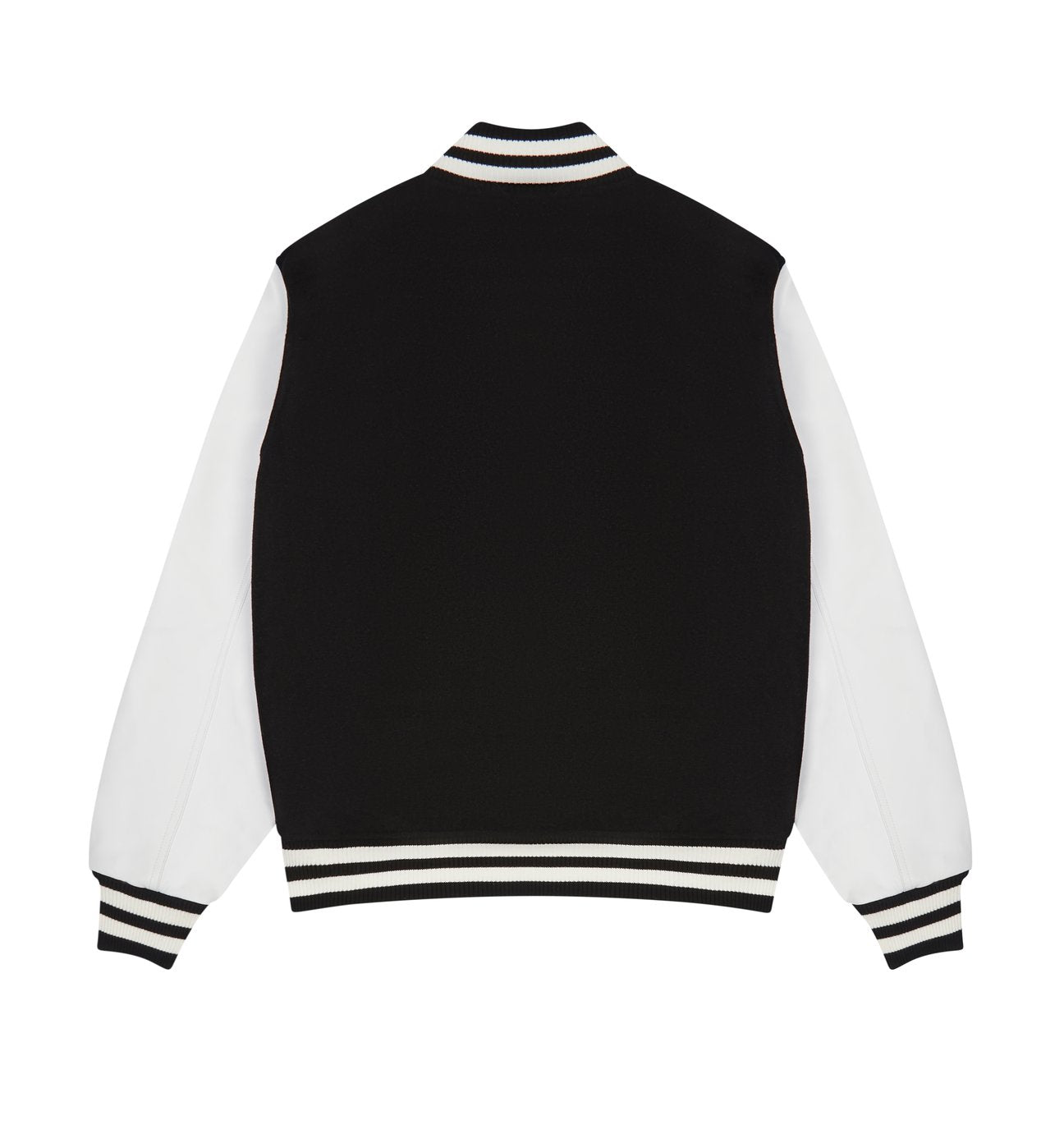 TRAPSTAR HYPERDRIVE CHENILLE VARSITY JACKET - BLACK & WHITE