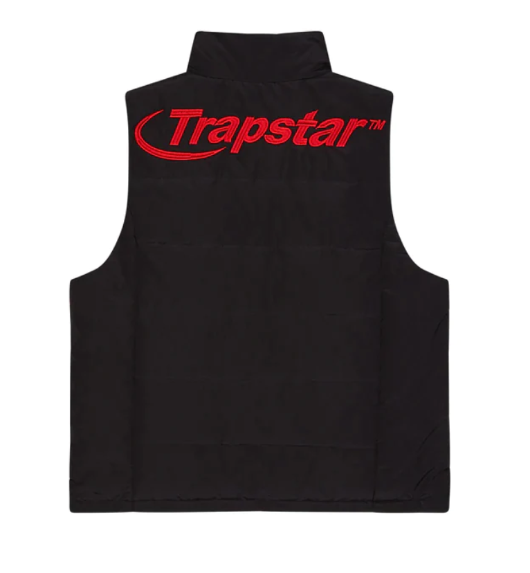 TRAPSTAR HYPERDRIVE GILET -  BLACK & RED