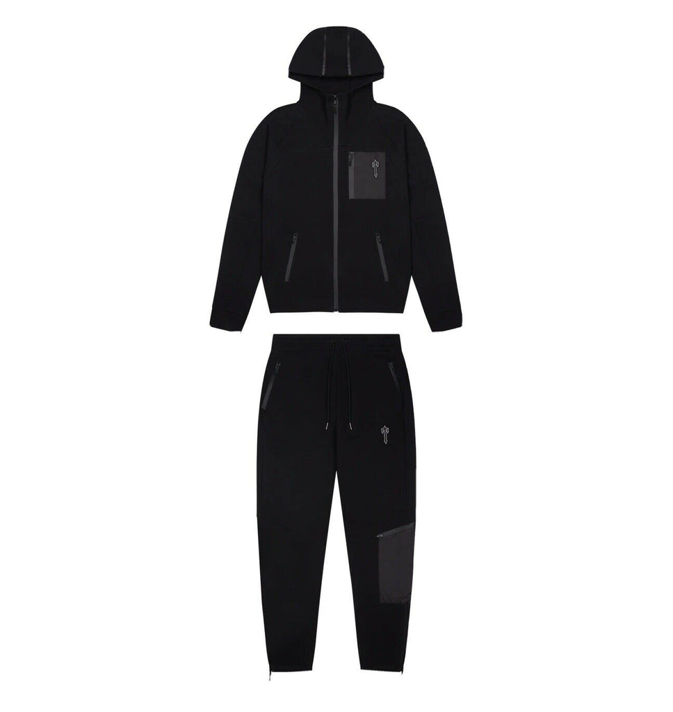 TRAPSTAR IRONGATE T-FLEECE TRACKSUIT - BLACK